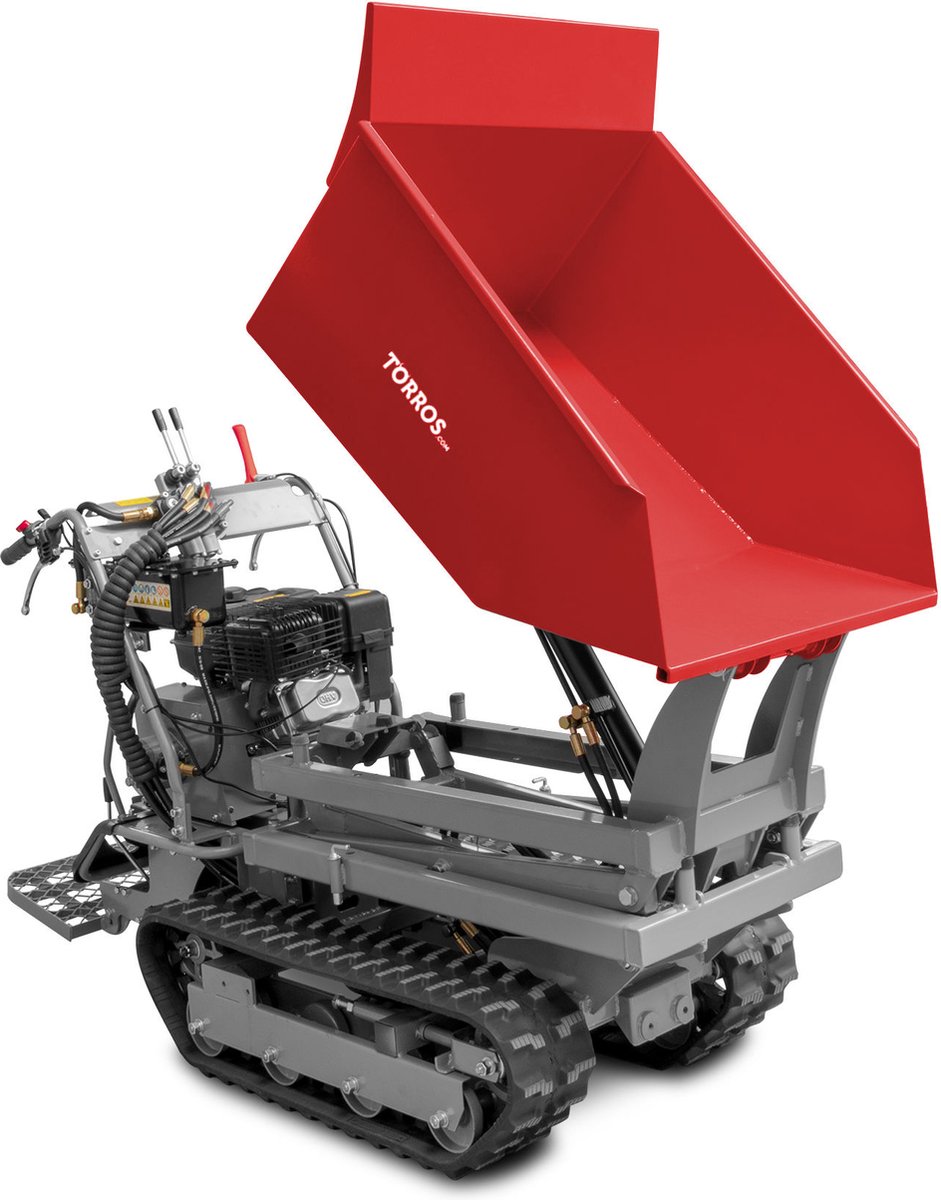 Mini schaardumper op rupsen kipbak 500kg 10pk 6+2R snelheden elektrische start Stattos MRS500H6E