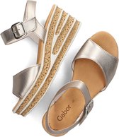 Gabor 651 Sandalen - Met Sleehak - Dames - Zilver - Maat 44