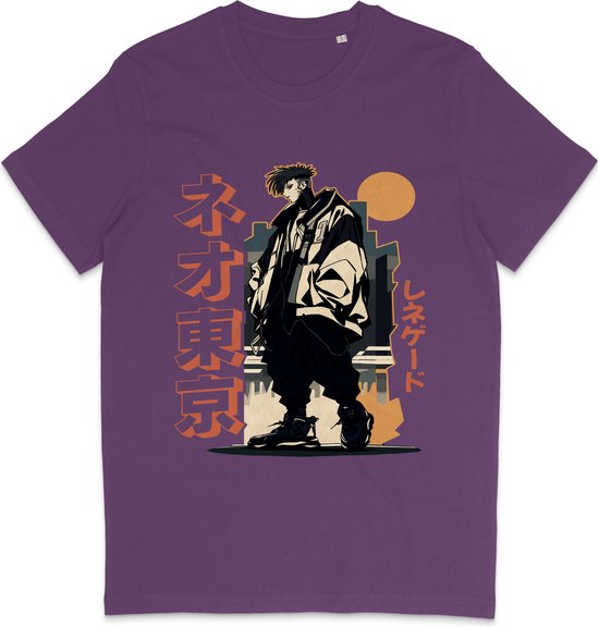 T-Shirt Homme et Femme - Anime - Violet - M