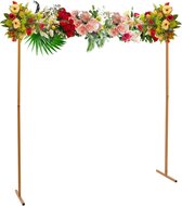 Mima® Bruiloft Decoratie - Bruiloft Boog Geel - Backdrop Frame - Trouwboog - Ballonenboog- Geel- Vierkant- Feestdecoratie- 2x2 mtr