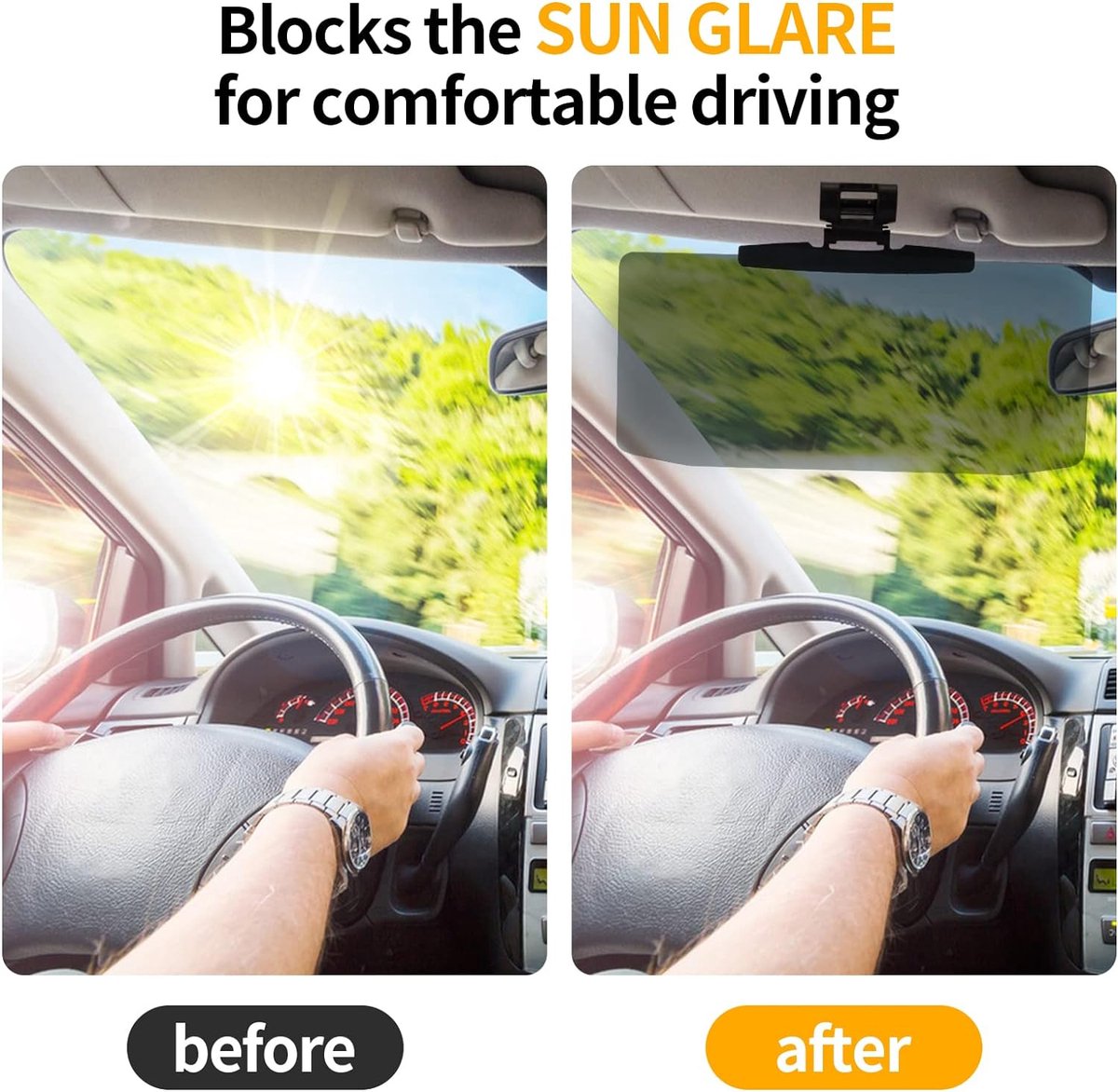 Anti-éblouissement Rallonge Pare Soleil Voiture,Protection Soleil Voiture Améliorée Pour Bloque