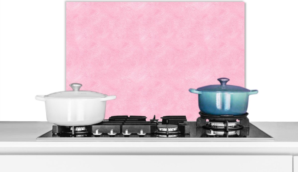 Muurbeschermer - Roze - Leer - Direenhuid - Structuur - 60x40 cm - Spatscherm keuken - Achterwand