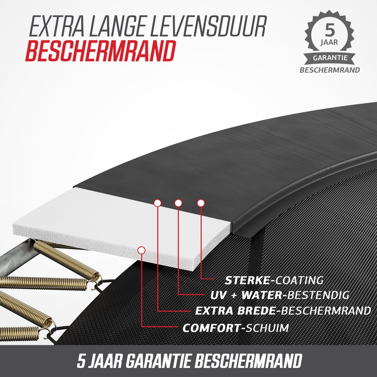 BERG SPORTS Grand Champion InGround 520 Trampoline - Ovaal - AirFlow Pro Springdoek - TwinSpring - Grijs – foto 2