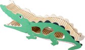 Duvoplus - Hok - Knaagdier - Knaagdieren Houten Speelhuis Krokodil 50x8,5x20cm Meerkleurig - 1st