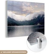 MuchoWow® Glasschilderij 40x30 cm - Schilderij acrylglas - Baai in Montenegro - Foto op glas - Schilderijen