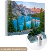 Impression sur Verre - Lac Moraine, Montagnes Rocky au Canada - 30x20 cm - Peintures sur Verre Peintures - Photo sur Glas