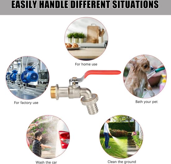 Robinet de vidange comme accessoire de réservoir Ibc , robinet de conteneur Ibc 1 pouce/robinet à bille pour jardin, machine à laver, baril de pluie 1000 l