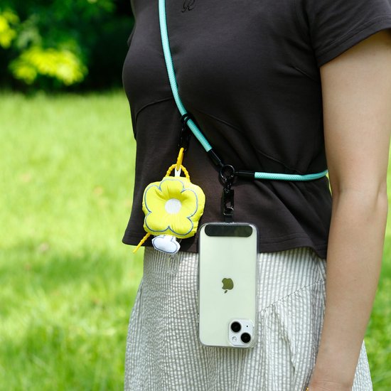 Chaîne de téléphone portable Cadorabo pour Samsung Galaxy J7 2017 version américaine en TURQUOISE - Étui de téléphone portable avec cordon de sangle réglable à accrocher autour du cou