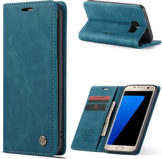 CaseMe Book Case - Samsung Galaxy Edge - Blauw | bol.com