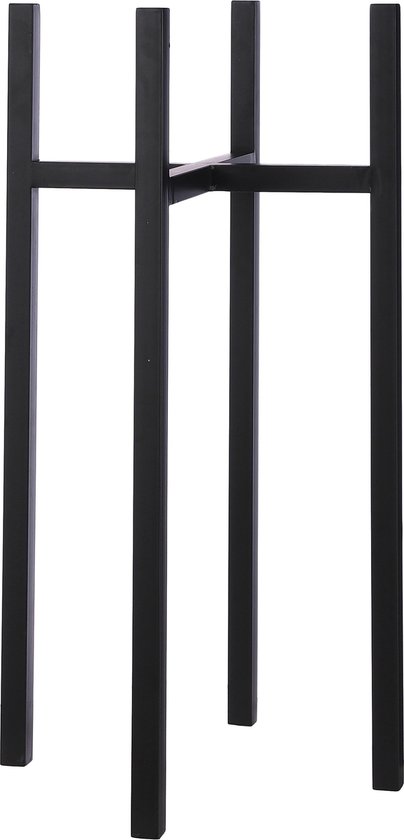 Mica Decorations Ascot Plantenstandaard XL - L38 x B38 x H71 cm - Metaal - Zwart