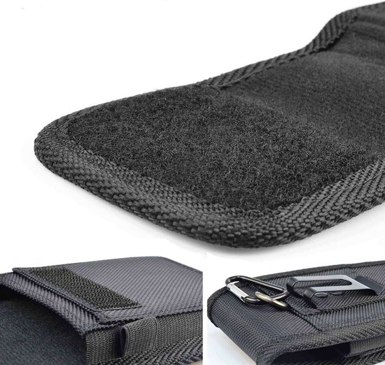 Cadorabo Étui portable avec clip ceinture pour Huawei MATE 10 PRO en NOIR - Étui de protection pratique avec mousqueton et porte-stylo