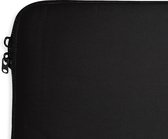 Laptophoes 17 inch - Hond - Strik - Zwart - Laptop sleeve - Binnenmaat 42,5x30 cm - Zwarte achterkant