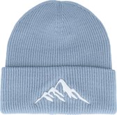 Hatstore- Mountain 3d Dusty Blue Soft Deep Cuff - Wild Spirit Cap