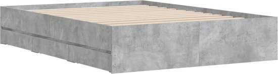vidaXL-Bedframe-met-lades-bewerkt-hout-betongrijs-120x190-cm