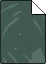 Proefstaal Origin Wallcoverings behang bladeren met geweven structuur zeegroen - 347763 - 26,5 x 21 cm