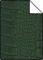 Proefstaal Origin Wallcoverings behang krokodillenhuid donkergroen - 347776 - 26,5 x 21 cm