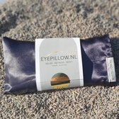 Eyepillow black satin rozenkwarts & lavendel