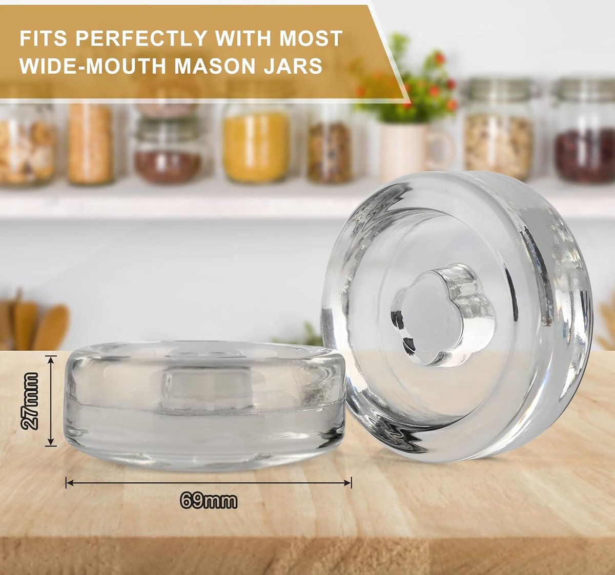 850 ml fermentatiepot Multifunctionele weckpot met brede opening en deksel voor het