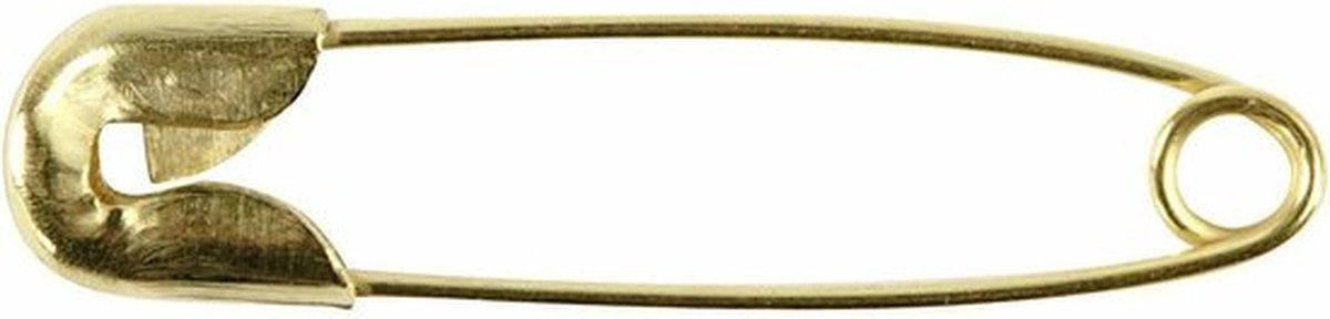 Veiligheidsspelden goud L: 22 mm dikte 0 6 mm 100 stuk 1 doos