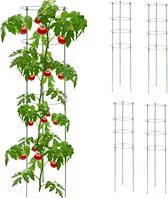Support pour tomates Relaxdays - lot de 5 - support pour plantes - 120 cm - aide à la montée des plantes - rond
