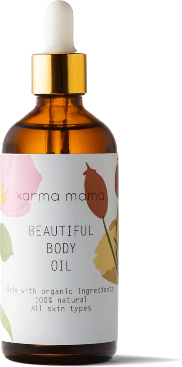 Goedkoopste Karma Mama Beautiful Body Oil - 100ml Zwangerschapsolie - Helpt bij Striae Tijdens en Na Zwangerschap - Natuurlijke Huidolie - Post Partum