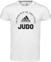 Adidas Community 21 T-shirt Judo | blanc avec imprimé noir (Taille: XL)