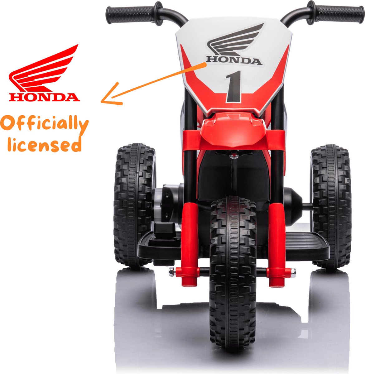 Honda CRF450 Elektrische Kindermotor 1 tot 3 jaar – Officieel Gelicentieerde Crossmotor met 3 Wielen voor Extra Stabiliteit – Li-ion Kindermotor met Claxon & Automatische Rem – Rood — afbeelding 4