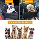 Hondenautostoeltje voor Kleine en Middelgrote Honden | Veiligheidsgordel | Waterdicht | Opvouwbaar | Autobescherming | Zwart
