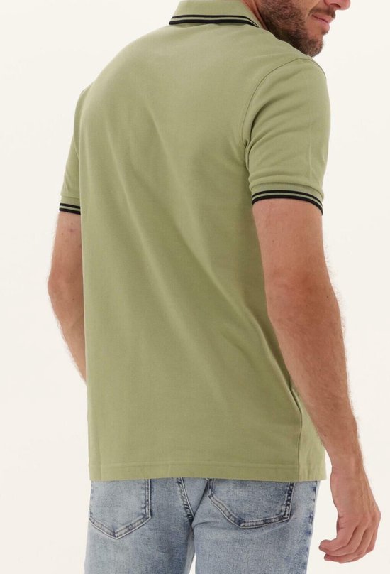 Fred Perry Twin Tipped Fred Perry Shirt Polo's & T-shirts Heren - Polo shirt - Groen - Maat XS