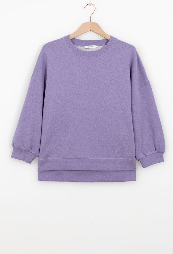 Sissy-Boy - Lavendel oversized sweater met driekwart mouwen