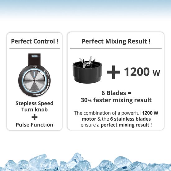 Friac BL1800DI Blender 1200W 1,8L Ice crush functie van Merkloos — afbeelding 2