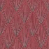 Papier peint graphique Profhome 378642-GU papier peint intissé légèrement texturé avec motif graphique rouge noir gris mat 5,33 m2