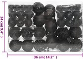 vidaXL - 111-delige - Kerstballenset - polystyreen - zwart