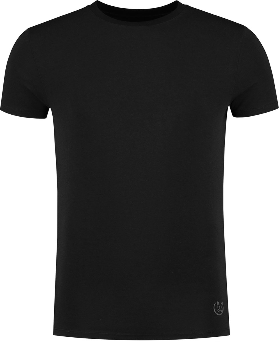 2-pack B.Bocelli Shirt - Heren - ronde hals - korte mouw - zwart - maat S