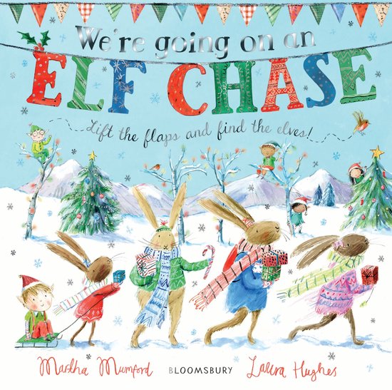 We're Going on an Elf Chase Board Book - cover