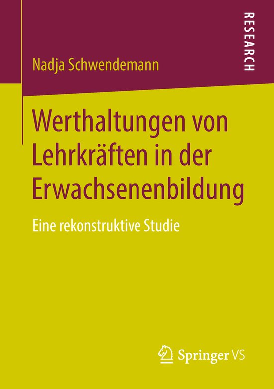 Werthaltungen von Lehrkräften in der Erwachsenenbildung - cover