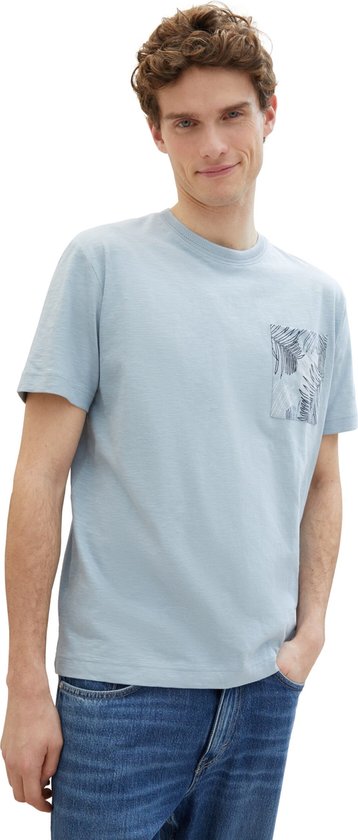 Tom Tailor Men-T-shirt--15159 Foggy Blu-Maat XXL