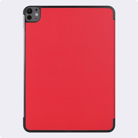 Étui adapté pour iPad Pro 2024 (11 pouces) Case Book Case Case Trifold Cover - Étui adapté pour iPad Pro 2024 11 pouces (7e génération) Case Bookcase - Rouge
