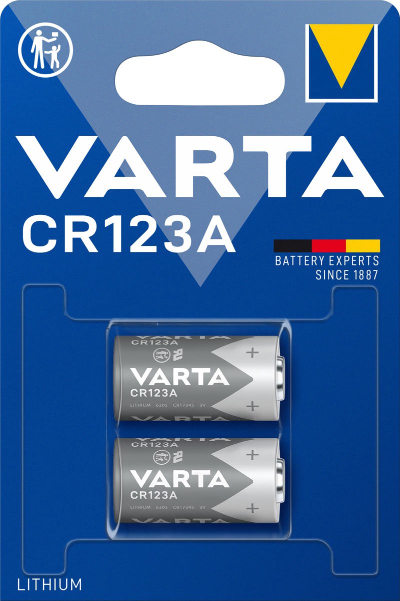 Varta, CR123A Fotobatterij 3 V 1600 mAh - 2 stuks