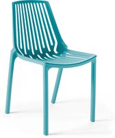 Oviala - Chaise de jardin en plastique bleu perforé