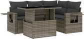 vidaXL-5-delige-Loungeset-met-kussens-poly-rattan-grijs