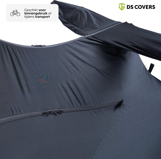 TRANSPORT fietssok van DS COVERS - Indoor - Stofvrij - Ademend - Stretch fit - MTB-Fit - kleur zwart — afbeelding 2
