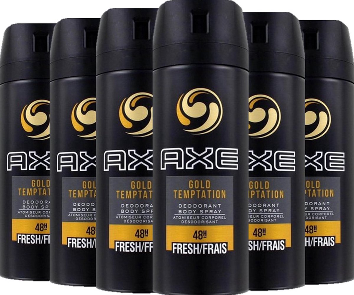 Goedkoopste Axe Gold Temptation Amber Deo Spray (Voordeelverpakking) - 12 x 150 ml