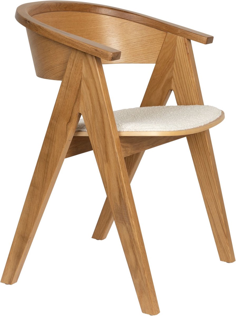 NDSM Eetkamerstoel Armleuning Hout Naturel/ Bruin