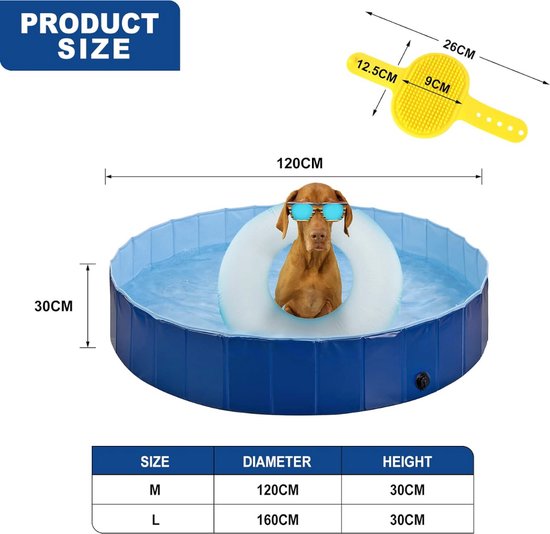 Yaheetech Zwembad Waterbak Voor Honden, Opvouwbaar Plantenbad 140 X 30 Cm Pvc Draagbare Badkuip Wasbad Huisdier Zwembad Yaheetech Zwembad Waterbak Voor Honden, Opvouwbaar Plantenbad 140 X 30 Cm Pvc Draagbare Badkuip Wasbad Huisdier Zwembad