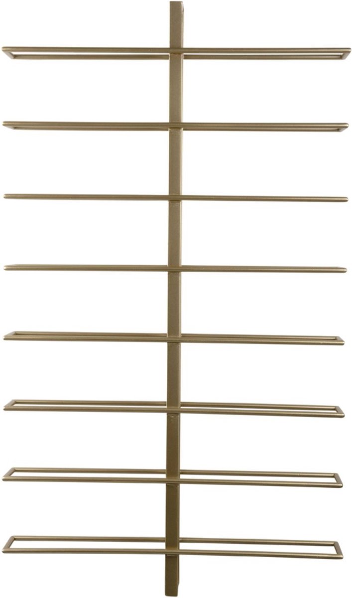 Present Time Wijnrek Dual - Goud - 52x8.5x90cm - IJzer - Voor aan de Muur - 12 Flessen - Modern — cadeau in Wonen & Interieur - foto 2
