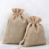 Jute zakjes - 15x20 cm- cadeauzakjes - doopbedankjes - luxe doopsuiker zakjes - communie zakjes- 5 stuks-