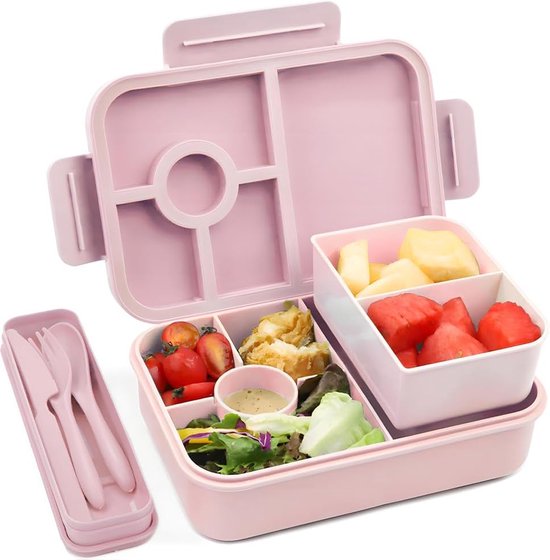 PinkSheep Edelstahl-Bento-Lunchbox für Kinder, 800 ml, BPA-frei