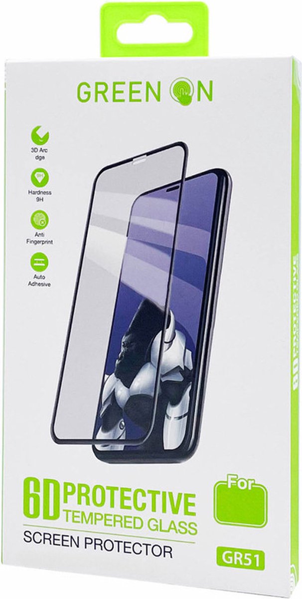 GREEN ON - Beschermlaagje - Screenprotector - 3D & 9H Gehard glas - Geschikt voor IPhone 11 Pro Max / XS Max