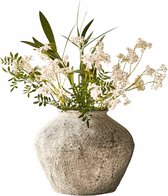 PORCER 6 inch antieke keramische vaas, terracotta vaas boho decor boerderij decoratieve vaas, rustieke vaas voor huisdecoratie, woonkamer, entree, bruiloft - grijs